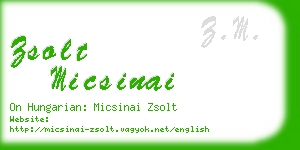 zsolt micsinai business card